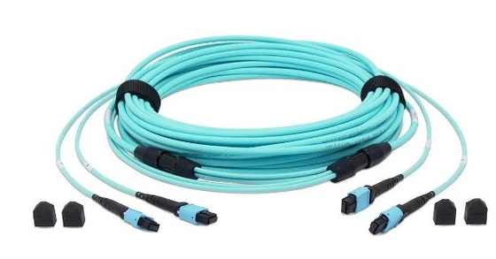 주문 24 Fiber OM3 MTP® 광섬유 트렁크 케이블 여성 OM3 멀티모드 3m LSZH 온라인 제품