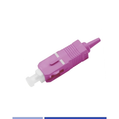 주문 OM4 멀티모드 섬유 커넥터 SC UPC 심플렉스 0.9mm 낮은 삽입 손실 온라인 제품