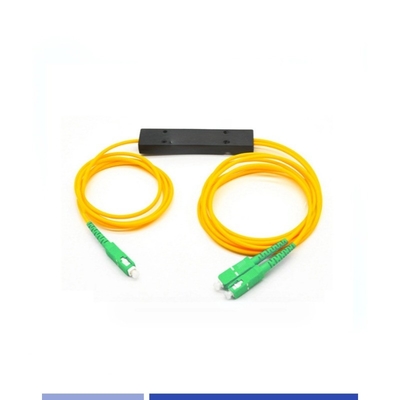 주문 고 정밀 1x2 PLC 섬유 분할 ABS 모듈 SC/APC 싱글 모드 2.0mm 온라인 제품