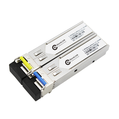주문 기가비트 BIDI 광 수신기 20km 듀얼 파이버 싱글 모드 SFP 모듈 TX1310nm RX1550nm LC 온라인 제품