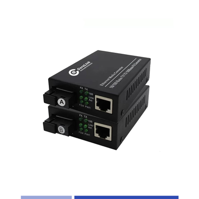 주문 BIDI 섬유 미디어 변환기 10/100Mbps 싱글 모드 SMF TX1310nm/RX1550nm 심플렉스 SC 20KM 온라인 제품