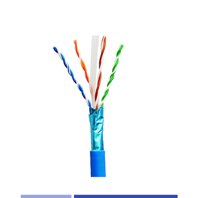 주문 F/UTP 23AWG Cat6 케이블 솔리드 구리 4 쌍 PVC 재킷 블루 305Mtr 온라인 제품