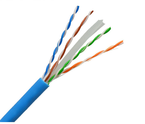 주문 카트6 23AWG 이더넷 케이블 UTP 고형 구리 4 쌍 PVC 블루 305Mtr 온라인 제품