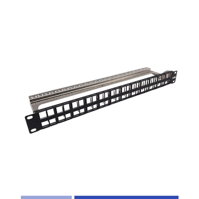 주문 1U 48 포트 모듈 패치 패널 Cat.6/Cat6A 잭을 위해 보호 온라인 제품