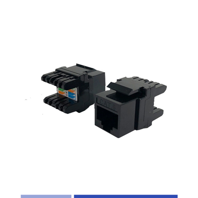 주문 Cat6A 이더넷 키스톤 커플러 180도 블랙 고어링크 가벼운 온라인 제품