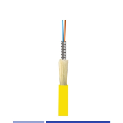 2 스트랜드 장갑 광섬유 케이블 싱글모드 G657A2 LSZH 재킷 노란색