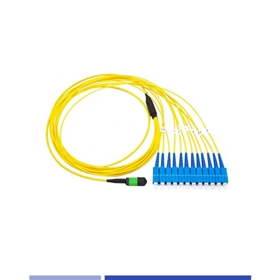 12 코어 싱글 모드 OS2 MTP® 섬유 패치 케이블 여성 SC 심플렉스 3m LSZH