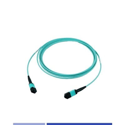 24 스트랜드 MTP® 광섬유 패치 케이블 여성 OM3 멀티모드 패치 케이블 3m OFNP 타입 A