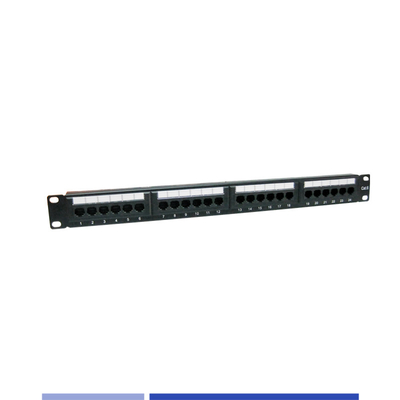 보호되지 않은 Cat6 24 포트 패치 패널 1U 랙 케이블 관리자와 장착